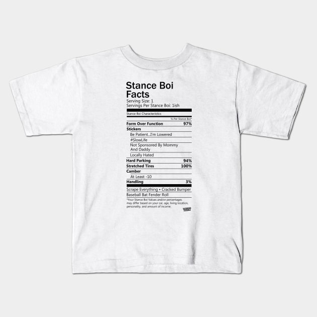 Stance Boi Facts Kids T-Shirt by hoddynoddy